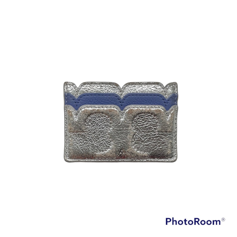 Tory Burch Scallop-T Metallic Card Case